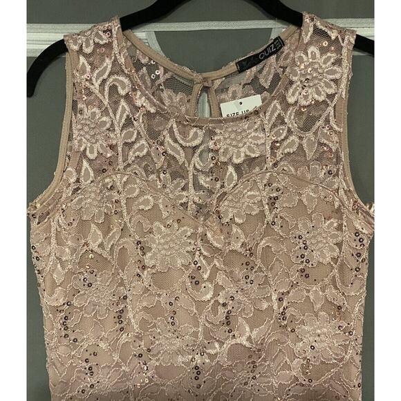 Blush Scuba Lace Sweetheart Dress Size 10 NWT By ”Quiz” for Lord & Taylor - Picture 3 of 9